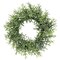 Rosemary Candle Ring Faux Greenery Dusty Finish Table Vase Decorrustic candle ring